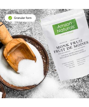 Monk Fruit Sweetener with Erythritol 2.5 lb / 1.14 Kg / 40 oz (Granular) - 1:1 Sugar Substitute Natural Source tabletop Sweetener No Calorie Non-GMO Gluten free. 1.13 kg (Pack of 1) - Buy Online on GoSupps.com