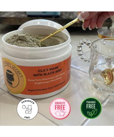 Cleopatra's Secret Black Seed Clay Mask - 8 fl Oz | Deep Pore Cleansing & Dark Spot Fighter | All-Natural Radiant Skin Care - Buy Online on GoSupps.com