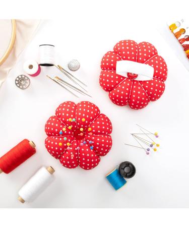 NEOVIVA Cute Pumpkin Pincushions with Wristband, Pack of 2 - Red Polka Dot Grenadine - Buy Online on GoSupps.com