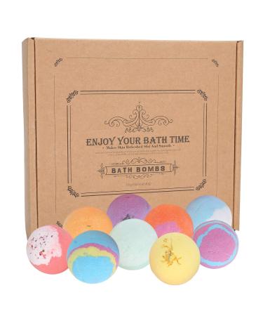 Bubble salt bubble ball 9pcs natural handmade organic bathroom foot bath spa relaxing ball set for women moisturizing skin gifts