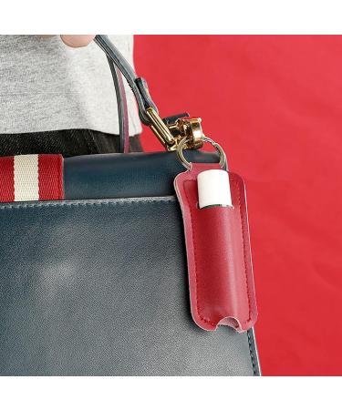 Beavorty Travel Toiletry Bag Set - 4Pcs PU Leather Keychain Lipstick Holders | Colorful Organizer for Lip Balm & Cosmetics (Red Yellow Green Blue - Buy Online on GoSupps.com