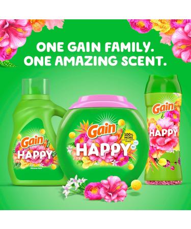 Gain Liquid Laundry Detergent - Happy - HE Compatible - 154 fl oz - 107 Loads - International Shipping Available - Buy Online on GoSupps.com