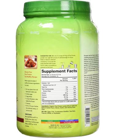 Olympian Labs Pea Protein Powder - Vanilla, Vegan, 25g Protein, Gluten Free, Non-GMO, 2lb - Buy Online on GoSupps.com