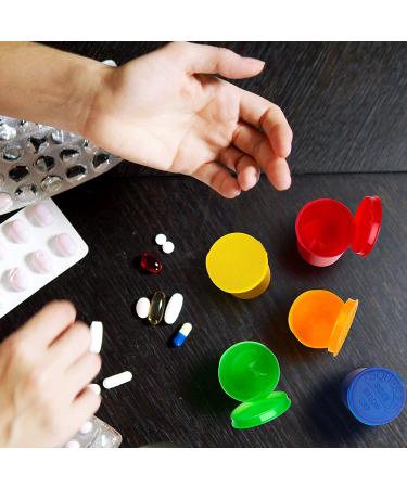 10 Pack Airtight 30 Dram Empty Pill Bottles with Caps - Multi Use Prescription Medicine Container for Herbs, Candy, Crafts - Transparent Multi Color - Buy Online on GoSupps.com