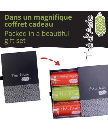 Khla - Coffret de 3 Th s Bio Petit-D jeuner - 3 Boites M tal Vrac - Coffret Cadeau Th s d Asie Offrir - Chun Mee Breakfast OP & Earl Grey - Th d Asie V g tal - Tisane Infusion - Buy Online on GoSupps.com