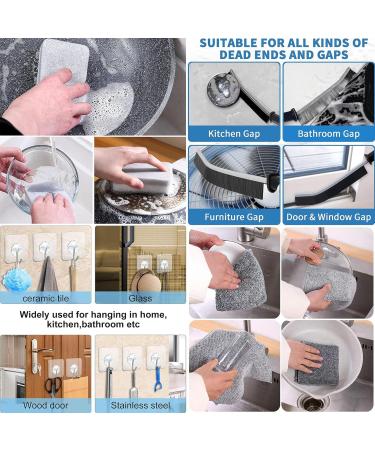 JALCH 12 Pcs Complete Cleaning Bundle 4 Hard-Bristled Crevice Cleaning Brush & Double-Faced Kitchen Sponge & Thick Absorbent Towel - for Bathroom Kitchen Doors & Windows - Easy & Effective - Buy Online on GoSupps.com