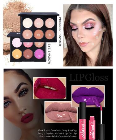 20 Pcs All-In-One Makeup Kit: Complete Gift Set for Women - Eyeshadow, Blush, Lipstick, Concealer & More | Pro Multi-purpose Beauty Bundle (#2 KIT002) - Buy Online on GoSupps.com