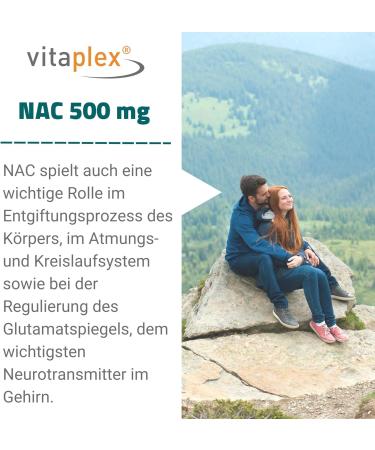 Vitamplex NAC 500mg - Vegan N-Acetyl L-Cysteine Capsules - 90 Tablets for Mucus Relief & Energy - Gluten-Free Dietary Supplement - Buy Online on GoSupps.com