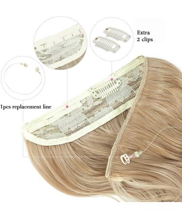 Invisible Wire Wavy Hair Extensions 20 Inch Ash Blonde - Synthetic Hair Pieces for Women - Secret Hair Extensions - Buy Online on GoSupps.com