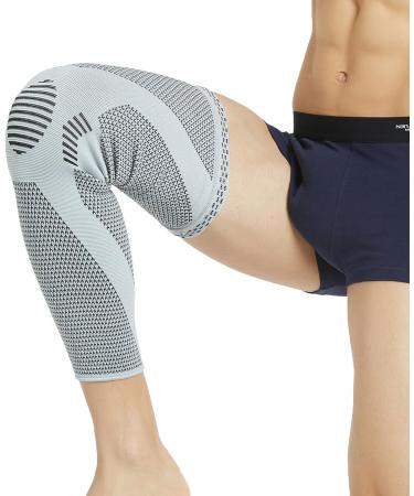 NeoTech Care Bamboo Knee Support Sleeve - Elastic, Breathable, Medium Compression - Grey - Sizes S, M, L, XL - X-Large - Buy Online on GoSupps.com