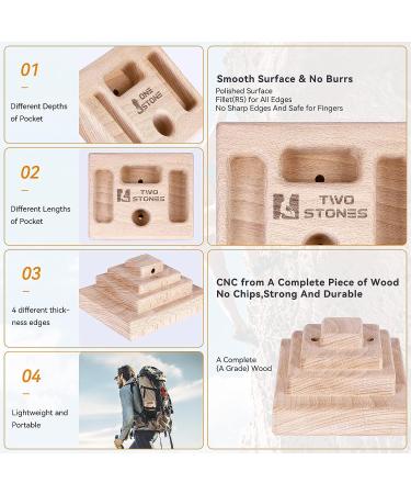 Rock Climbing Training Pinch Block - Two Stones Finger Grips with Edges and Pockets - Buy Online on GoSupps.com