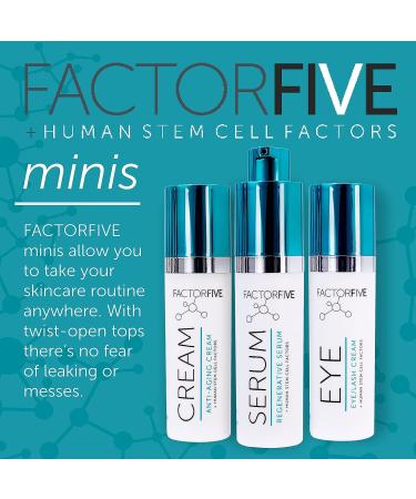 FACTORFIVE Regenerative Serum with Stem Cell Growth Factors - Skin Tightening, Wrinkle Reduction & Rejuvenation - Travel Size 0.34fl oz/10ml - Buy Online on GoSupps.com