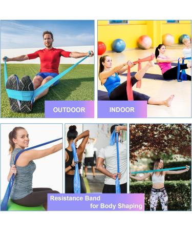 VALYPANOR 2m Resistance Bands Set of 4 with Carry Bag & Instructions - Ideal for Yoga, Pilates, Crossfit & Muscle Building - Buy Online on GoSupps.com