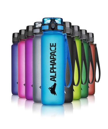Alphapace drinking bottle outlet-safe 1 000 ml of water bottle BPA-free bottle for sports bicycle & outdoor activities sports bottle with fruit insert in blue blue 1000ml