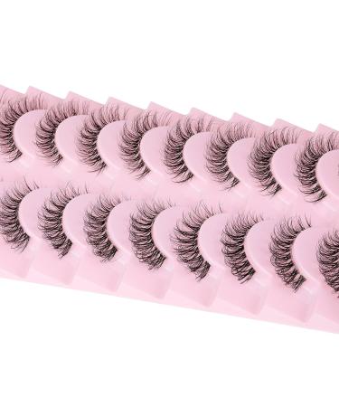 Focipeysa Natural Cat Eye D Curl False Eyelashes - Wispy Faux Mink Lashes with Clear Band for a Stunning Eyelash Extension Look - Buy Online on GoSupps.com