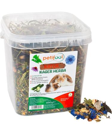 Petifool Wild Flower Meadow 600g & Rodents Herba 430g - Natural Supplementary Feed for Rabbits Guinea Pigs Hamsters & Chinchillas - No Artificial Additives - International Shipping - Buy Online on GoSupps.com