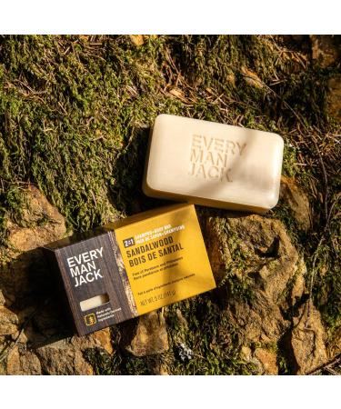 EVERY MAN JACK Sandalwood 2 in 1 Shampoo and Body Bar 5 OZ | Nourishing Hair & Skin Care for Men | International Shipping Available - Buy Online on GoSupps.com