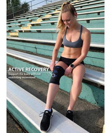 Zensah Elite Knee Compression Sleeve - Patella Gel Pad for Knee Support & Pain Relief | Running Sports & Gym | Black Small - Buy Online on GoSupps.com