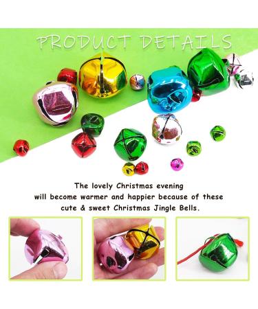 Keadic 154Pcs Colorful Jingle Bells Assortment Kit - Craft Bells for Christmas Decorations and Jewelry Making - Buy Online on GoSupps.com