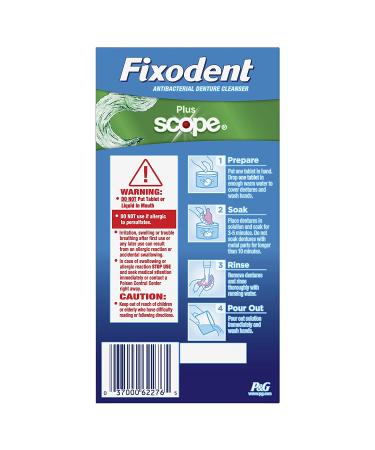 Fixodent 3 Minute Daily Cleanser Tablets Plus Scope - 90 ct - Pack of 1 | Denture Cleansing Tablets - Buy Online on GoSupps.com