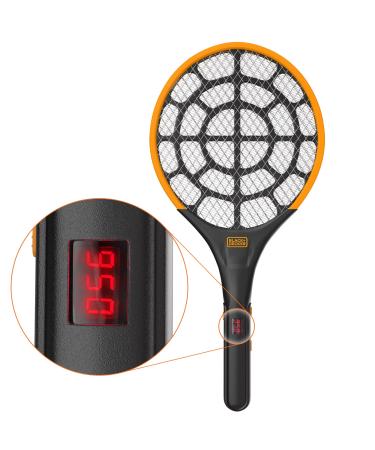 BLACK+DECKER Bug Zapper Fly Swatter Electric - Fly Zapper & Bug Zapper Indoor & Outdoor- Heavy Duty w/Counter for Flies Mosquitoes Gnats & Other Small to Large Flying Pests