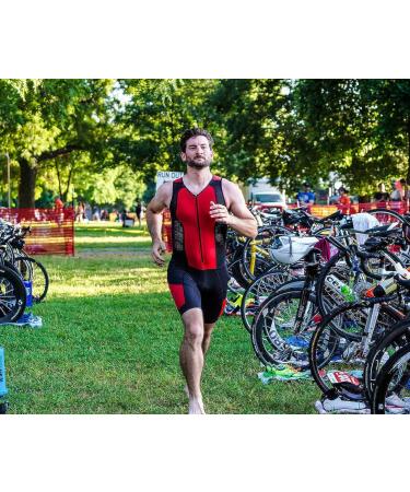 Kona II Men's Sleeveless Triathlon Suit with Storage Pocket - Small Charcoal/Black - Buy Online on GoSupps.com