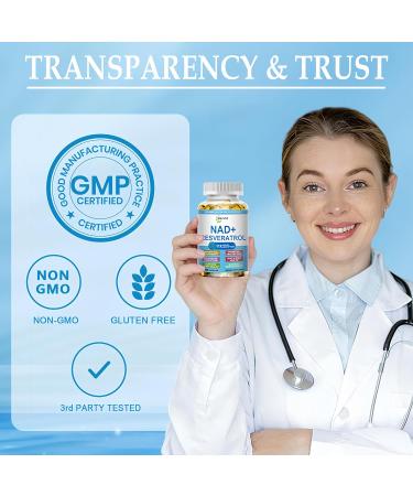 JINGYAT 11-in-1 NAD Supplement with Resveratrol CoQ10 Quercetin Collagen Grape Seed for Cellular Energy Mental Focus & Antioxidant Support - NAD Supplement for Women & Men 120 Soft Capsules - Buy Online on GoSupps.com