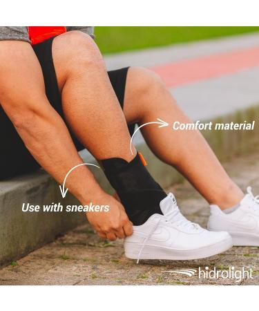 HIDROLIGHT - Ankle Brace - Compression Ankle Support  Adjustable - Stabilize Ligaments  Fasciitis Relie  Achilles Tendon  Minor Sprains  Injury Recovery  Sprained Ankle- Sports  Men & Women -Black  Small - Buy Online on GoSupps.com