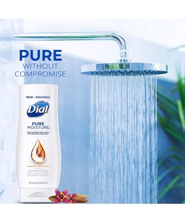 Dial Pure Moisture Body Wash Sandalwood 14 oz - Hydrating, Nourishing Formula - Buy Online on GoSupps.com