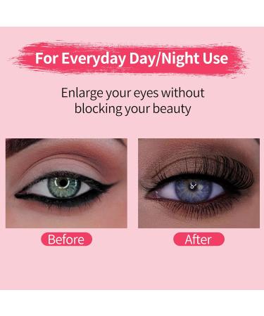 Natural False Eyelashes Wispy Fluffy Cat Eye Lashes Pack 10 Pairs D Curl Lash Strips Faux Mink Fake Eyelash Extensions Cat Eye 3D Eyelash - Buy Online on GoSupps.com