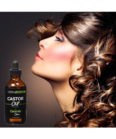 Organic Castor Oil for Longer Eyelashes, Fuller Eyebrows, Hair & Skin - 4 oz - Buy Online on GoSupps.com