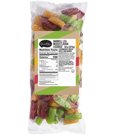 Darrell Lea Mixed Flavor Soft Australian Made Licorice 1.925 lb Bulk Bag - NON-GMO, Palm Oil Free, NO HFCS, Vegan-Friendly & Kosher | Made in Small Batches with Ethically-Sourced, Quality Ingredients 1.92 Pound (Pack of 1)