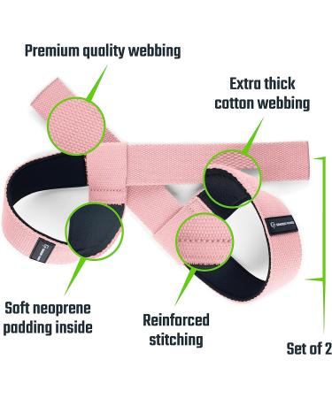 Gradient Fitness Weightlifting Straps - Deadlift Straps, Gym Grips - Pink | Men/Women - Buy Online on GoSupps.com