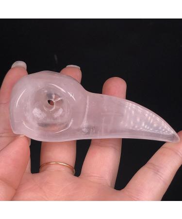 Home Decoration Natural Rose Quartz Crystal Bird Head Skull Hand Carved Polished Gemstone Home Decor Collection Stones ERTEYIN - Buy Online on GoSupps.com