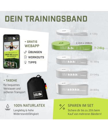 Wild Instincts Premium Resistance Straps - Strength Training Pull-Up Bands Set for CrossFit Fitness & Stretching | Includes Bag & Training App - Buy Online on GoSupps.com