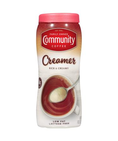 Community Coffee Lactose Free Powdered Coffee Creamer, 11 Ounce Canister (Pack of 6) Creamer 11 Ounce (Pack of 6)