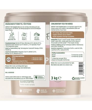 The original AniForte 4 in 1 Complete 3 kg for BT beer horses rich in prebiotika vital mineral vitamins and vitalins for new movements and quality of life - Buy Online on GoSupps.com