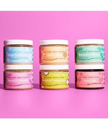 Scrubadub 10oz Lavender Eucalyptus Body Scrub | Exfoliating Scrub with 5 Natural Ingredients | Made in USA | Sea Salt Scrub for Face, Hands, Feet | Smooth Serenity - Buy Online on GoSupps.com