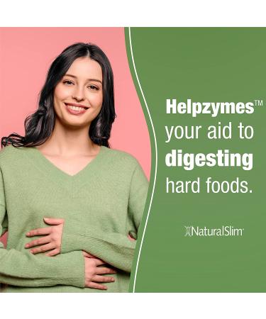 NaturalSlim Helpzymes Digestive Enzymes - Gut Health & Gas Relief - 100 Caps - Buy Online on GoSupps.com