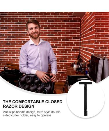 Healifty Double Edge Razor Plane - Reusable Long Handle Shaving Set for Men & Women - Aluminum Alloy Black - Buy Online on GoSupps.com