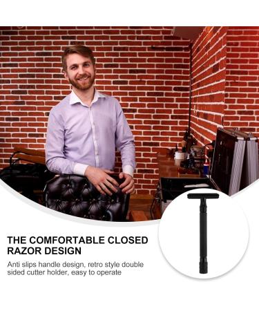 Heallily Double-Sided Razor Plane - Reusable & Compatible with All Razor Blades for Men (Black) - International Shipping Available - Buy Online on GoSupps.com