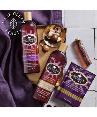 HASK Macadamia Oil Moisturizing Shampoo - Coconut Scent 12 oz | Nourish & Hydrate Hair - International Shipping Available - Buy Online on GoSupps.com