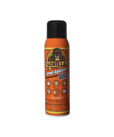 Gorilla Heavy Duty Spray Adhesive, Multipurpose and Repositionable, 14 Ounce, Clear, (Pack of 1) 1 - Pack Adhesive