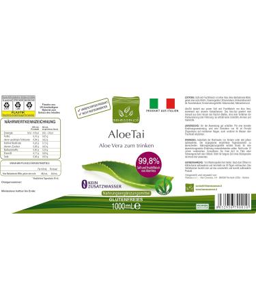 Buy Benessence Aloe Vera Juice with Real Pulp - Unfiltered & Not Pasteurized - 1L Pack - Natural Health Drink for Wellness - Buy Online on GoSupps.com