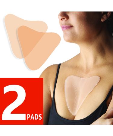 Chest Wrinkle Pads - Pack of 2 Dcollet Anti-Wrinkle Chest Pad for Cleavage Wrinkle Prevention - Results from 1st Use, Overnight skin Line Repair Patch, Reusable Anti-Aging Sticker by DoSensePro