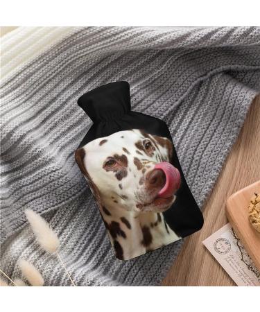 Dalmatian Dog Hot Water Bottle with Plush Cover | Hand Warmer for Adults & Kids | 26.5x15.3cm | Cozy & Cute Gift - Buy Online on GoSupps.com