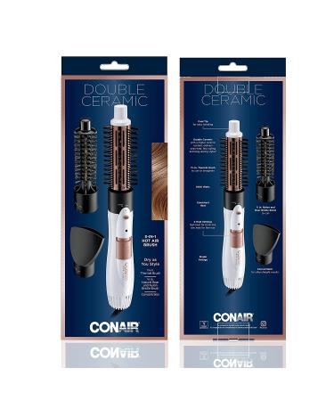 Conair Double Ceramic 3-in-1 Hot Air Brush for Effortless Styling - Buy Online on GoSupps.com