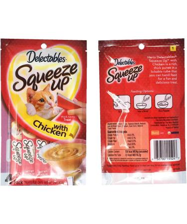 Delectables Squeeze Up Hartz Cat Treats Variety 6 Pouch Bundle of 3 Flavors 2 Pouches of Each Flavor (Tuna  Chicken  Tuna & Shrimp 2.0 oz Each) - Buy Online on GoSupps.com