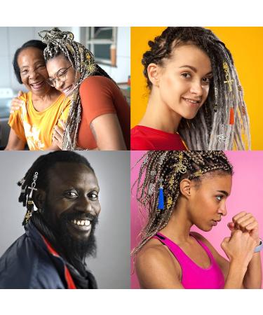 110PCS Retro Metal Dreadlock Hair Beads - Handmade DIY Hair Jewelry for Men and Women - Hip-Hop Style Dreadlock Accessories - Buy Online on GoSupps.com