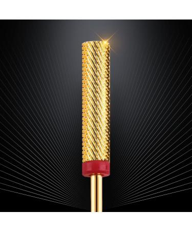 Nail Drill Bit CORFULRA Super Long Barrel Nail Bit Carbide Tungsten Drill Bit for Nails Newest Professional Advanced bit for Removing Acrylic Nails. Nail Tech Mush Haves (Gold F) F Gold